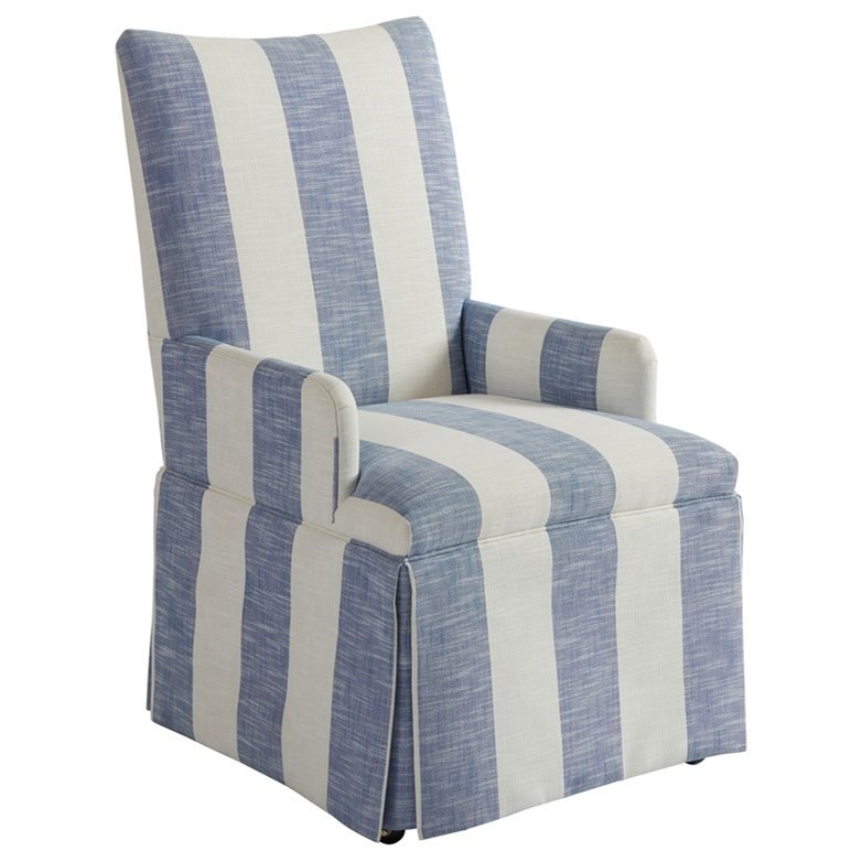 Skirted dining chairs with sales arms